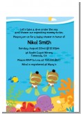 Under the Sea African American Baby Twins Snorkeling - Baby Shower Petite Invitations