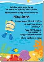 Under the Sea Asian Baby Boy Snorkeling - Baby Shower Invitations