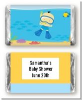 Under the Sea Asian Baby Boy Snorkeling - Personalized Baby Shower Mini Candy Bar Wrappers