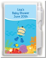 Under the Sea Asian Baby Boy Snorkeling - Baby Shower Personalized Notebook Favor