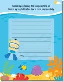 Under the Sea Asian Baby Boy Snorkeling - Baby Shower Notes of Advice