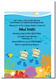 Under the Sea Asian Baby Boy Twins Snorkeling - Baby Shower Petite Invitations