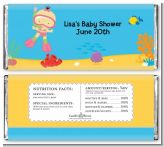 Under the Sea Asian Baby Girl Snorkeling - Personalized Baby Shower Candy Bar Wrappers