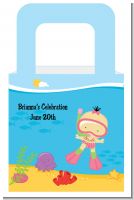 Under the Sea Asian Baby Girl Snorkeling - Personalized Baby Shower Favor Boxes