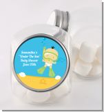 Under the Sea Asian Baby Snorkeling - Personalized Baby Shower Candy Jar