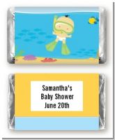 Under the Sea Asian Baby Snorkeling - Personalized Baby Shower Mini Candy Bar Wrappers