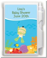 Under the Sea Asian Baby Snorkeling - Baby Shower Personalized Notebook Favor