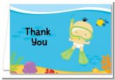 Under the Sea Asian Baby Snorkeling - Baby Shower Thank You Cards