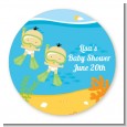 Under the Sea Asian Baby Twins Snorkeling - Personalized Baby Shower Table Confetti thumbnail