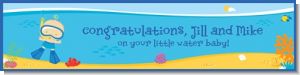 Under the Sea Baby Boy Snorkeling - Personalized Baby Shower Banners