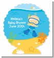 Under the Sea Baby Boy Snorkeling - Personalized Baby Shower Centerpiece Stand thumbnail