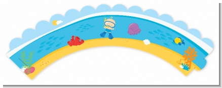 Under the Sea Baby Boy Snorkeling - Baby Shower Cupcake Wrappers