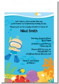 Under the Sea Baby Boy Snorkeling - Baby Shower Petite Invitations