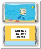 Under the Sea Baby Boy Snorkeling - Personalized Baby Shower Mini Candy Bar Wrappers