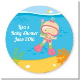 Under the Sea Baby Girl Snorkeling - Personalized Baby Shower Table Confetti