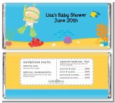 Under the Sea Baby Snorkeling - Personalized Baby Shower Candy Bar Wrappers