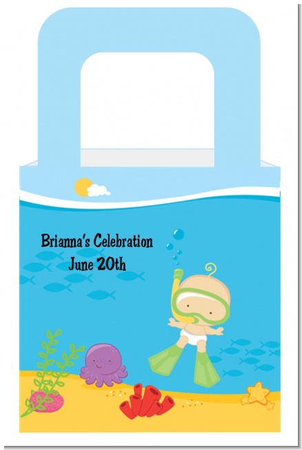 Under the Sea Baby Snorkeling - Personalized Baby Shower Favor Boxes