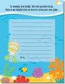 Under the Sea Baby Snorkeling - Baby Shower Notes of Advice