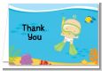 Under the Sea Baby Snorkeling - Baby Shower Thank You Cards thumbnail