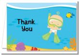 Under the Sea Baby Snorkeling - Baby Shower Thank You Cards