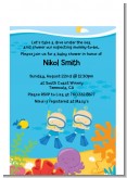 Under the Sea Baby Twin Boys Snorkeling - Baby Shower Petite Invitations