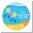 Under the Sea Baby Twin Boys Snorkeling - Personalized Baby Shower Table Confetti thumbnail