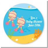 Under the Sea Baby Twin Girls Snorkeling - Personalized Baby Shower Table Confetti