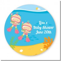 Under the Sea Baby Twin Girls Snorkeling - Personalized Baby Shower Table Confetti