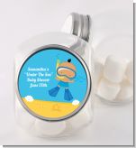 Under the Sea Hispanic Baby Boy Snorkeling - Personalized Baby Shower Candy Jar