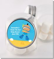 Under the Sea Hispanic Baby Boy Snorkeling - Personalized Baby Shower Candy Jar