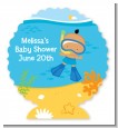 Under the Sea Hispanic Baby Boy Snorkeling - Personalized Baby Shower Centerpiece Stand thumbnail