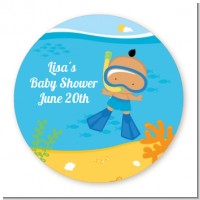 Under the Sea Hispanic Baby Boy Snorkeling - Personalized Baby Shower Table Confetti