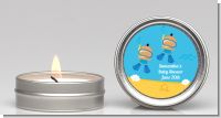 Under the Sea Hispanic Baby Boy Twins Snorkeling - Baby Shower Candle Favors