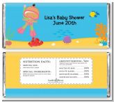 Under the Sea Hispanic Baby Girl Snorkeling - Personalized Baby Shower Candy Bar Wrappers
