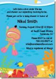 Under the Sea Hispanic Baby Girl Snorkeling - Baby Shower Invitations