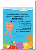 Under the Sea Hispanic Baby Girl Snorkeling - Baby Shower Petite Invitations