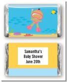 Under the Sea Hispanic Baby Girl Snorkeling - Personalized Baby Shower Mini Candy Bar Wrappers