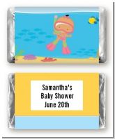 Under the Sea Hispanic Baby Girl Snorkeling - Personalized Baby Shower Mini Candy Bar Wrappers