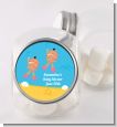 Under the Sea Hispanic Baby Girl Twins Snorkeling - Personalized Baby Shower Candy Jar thumbnail