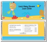 Under the Sea Hispanic Baby Snorkeling - Personalized Baby Shower Candy Bar Wrappers
