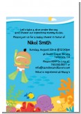 Under the Sea Hispanic Baby Snorkeling - Baby Shower Petite Invitations