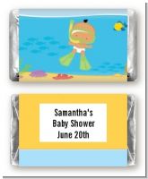 Under the Sea Hispanic Baby Snorkeling - Personalized Baby Shower Mini Candy Bar Wrappers