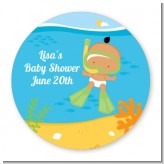 Under the Sea Hispanic Baby Snorkeling - Personalized Baby Shower Table Confetti