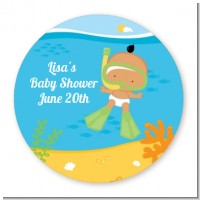 Under the Sea Hispanic Baby Snorkeling - Personalized Baby Shower Table Confetti