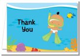 Under the Sea Hispanic Baby Snorkeling - Baby Shower Thank You Cards