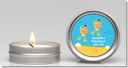 Under the Sea Hispanic Baby Twins Snorkeling - Baby Shower Candle Favors