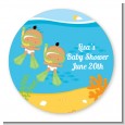 Under the Sea Hispanic Baby Twins Snorkeling - Personalized Baby Shower Table Confetti thumbnail