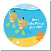 Under the Sea Hispanic Baby Twins Snorkeling - Personalized Baby Shower Table Confetti