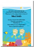 Under the Sea Twin Babies Snorkeling - Baby Shower Petite Invitations