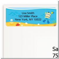 Under the Sea Asian Baby Boy Snorkeling - Baby Shower Return Address Labels